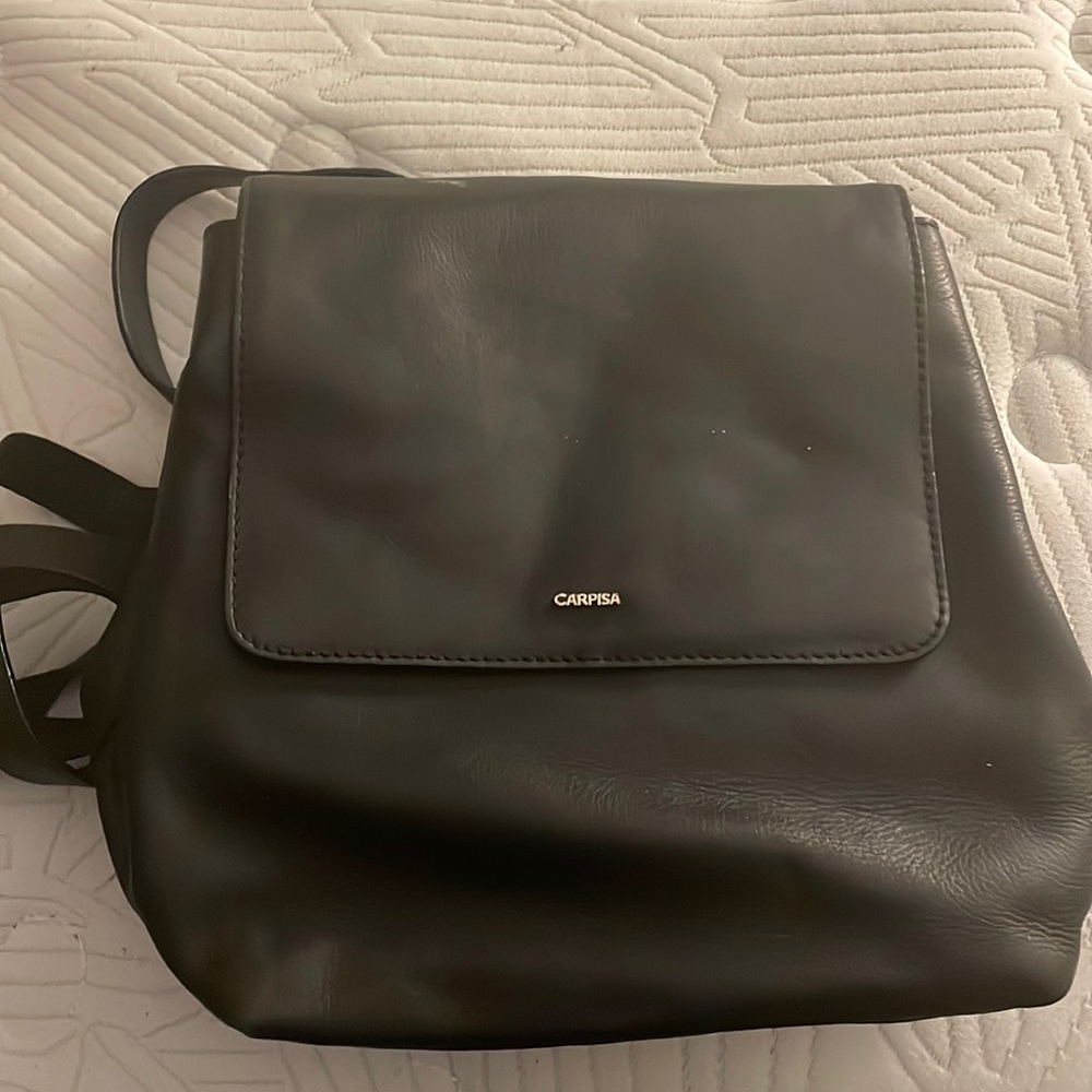 Carpisa Italian leather backpack medium size